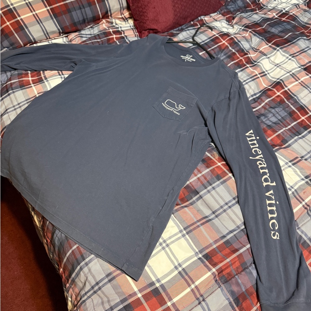 Vineyard Vines Men's Navy Long Sleeve Tee